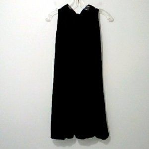 MSK black puff hem sleeveless mini dress